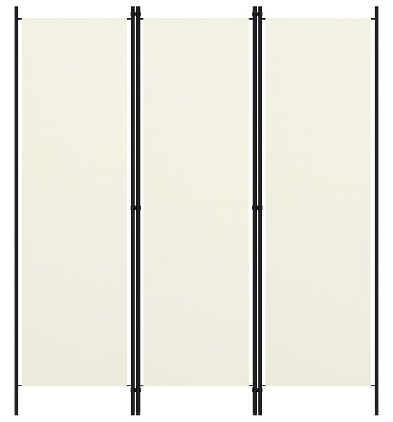 VidaXL Sobna pregrada s 3 panela bijela 150 x 180 cm
