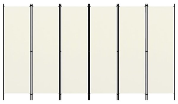 VidaXL Sobna pregrada sa 6 panela bijela 300 x 180 cm