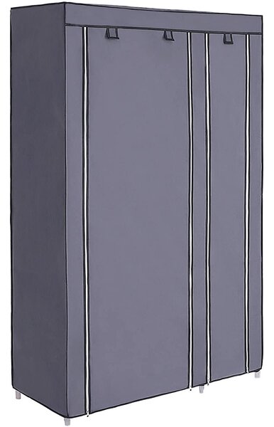 Ormar od tkanine, mobilni ormar sa šipkom za odjeću 110 x 175 x 45 cm, siva
