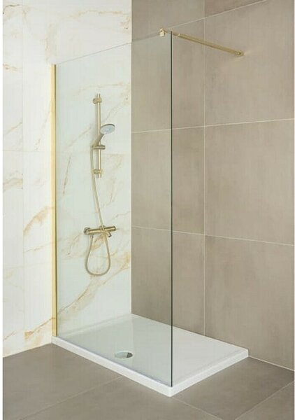 Aquaart Tuš stijena Vetro Gold (Š x V: 80 x 200 cm, Zlatna)