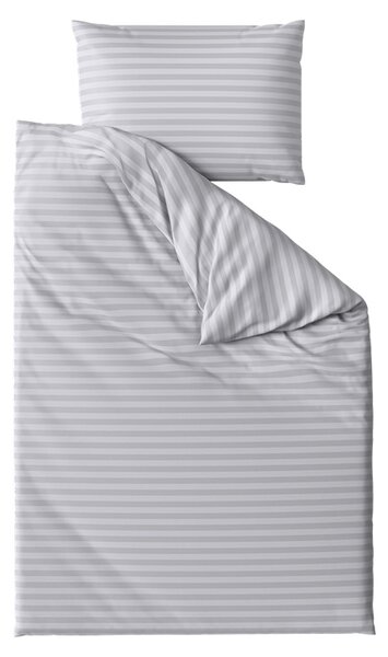 Hotelska posteljina od mikrovlakana JASMINE svijetlo siva - pruga 2 cm, hotelski džep Dimenzije posteljine: 70 x 90 cm | 140 x 220 cm