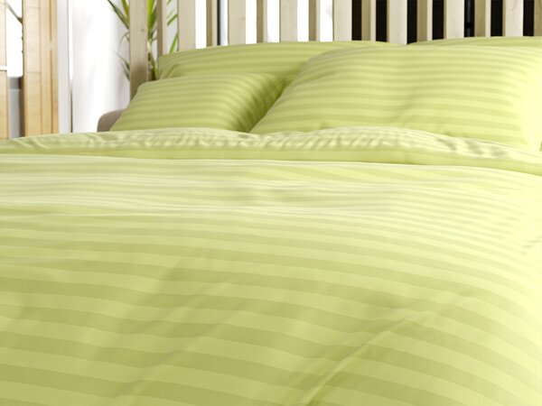 Hotelska posteljina od mikrovlakana JASMINE pistacija - prugica 2 cm Dimenzije posteljine: 70 x 90 cm | 140 x 220 cm