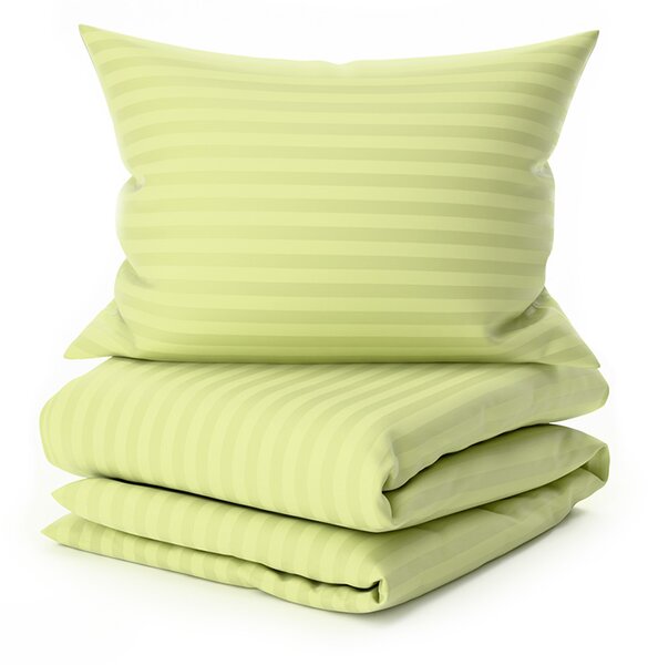Hotelska posteljina od mikrovlakana JASMINE pistacija - prugica 2 cm Dimenzije posteljine: 70 x 90 cm | 140 x 220 cm