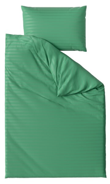Hotelska posteljina od mikrovlakana JASMINE tamno zelena - pruga 2 cm Dimenzije posteljine: 70 x 90 cm | 140 x 220 cm
