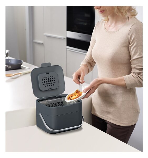 Tamnosiva kanta za kompostabilni otpad IntelligentWaste Joseph Joseph, 4 l´