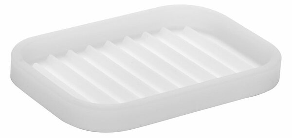 Bijela podloga za sapun iDesign Lineo 12,5 x 9 cm