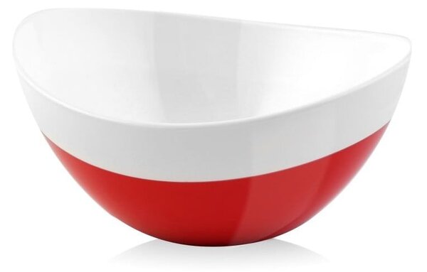 Crveno-bijela zdjela Livio Duo 28 cm