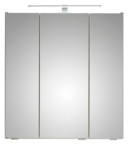 Sivi viseći kupaonski ormarić s ogledalom 65x70 cm Set 357 - Pelipal