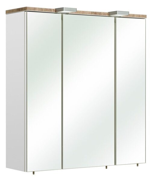 Bijeli viseći kupaonski ormarić s ogledalom 65x70 cm Set 931 - Pelipal