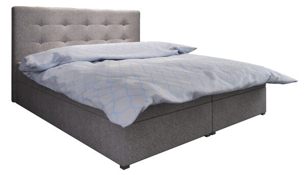 Bračni krevet Boxspring 140 cm Fade 1 (siva) (s madracem i prostorom za odlaganje)