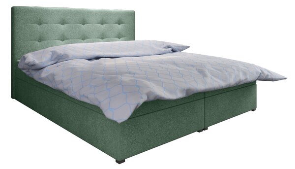Bračni krevet Boxspring 160 cm Fade 1 (metvica) (s madracem i prostorom za odlaganje)