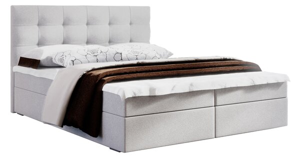 Bračni krevet Boxspring 140 cm Fade 2 (bež) (s madracem i prostorom za odlaganje)