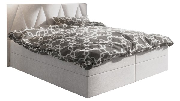 Bračni krevet Boxspring 160 cm Fade 3 (bež) (s madracem i prostorom za odlaganje)