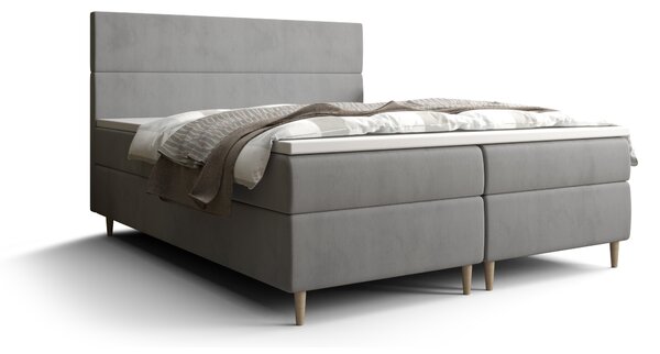Zondo.hr Bračni krevet Boxspring 140 cm Flu (siva) (s madracem i prostorom za odlaganje). Akcija -19%. 1046538