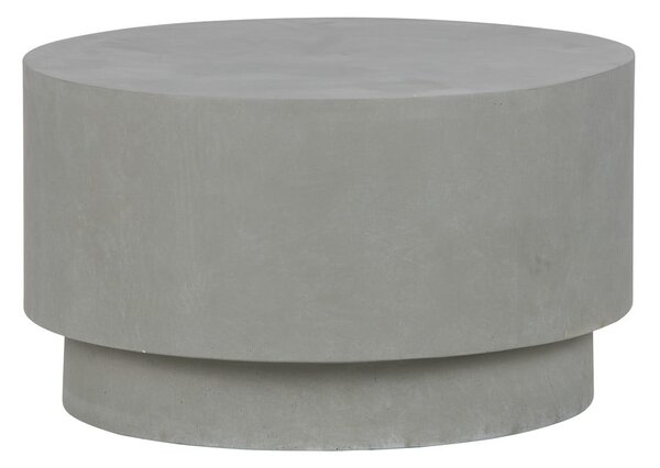Sivi stolić izrađen od vlaknaste gline WOOOD Dean, Ø 60 cm