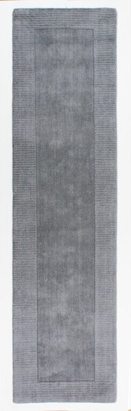 Siva vunena staza Flair Rugs Siena, 60 x 230 cm