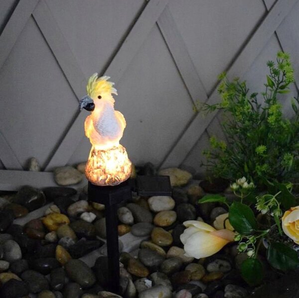 Solarna ukrasna LED vrtna svjetiljka kakadu 42cm 2W