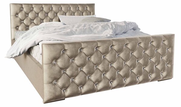 Zondo Bračni krevet 140 cm Quintin (bež) (s podnicom i prostorom za odlaganje). 1047133