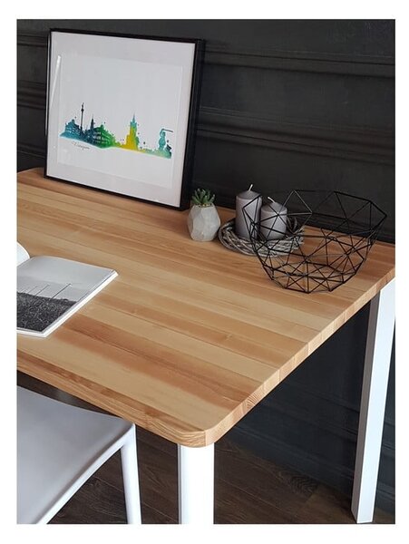 Bijeli blagovaonski stol sa zaobljenim nogama Ragaba TRIVENTI, 120 x 80 cm