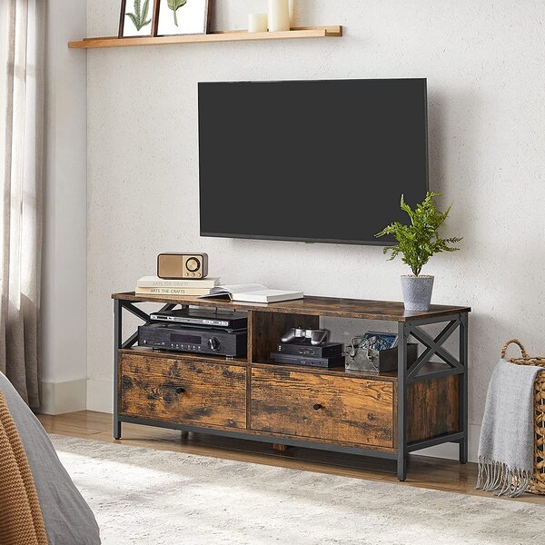 TV ormarić s 2 ladice 120 x 50 x 40 cm rustikalno smeđi | VASAGLE