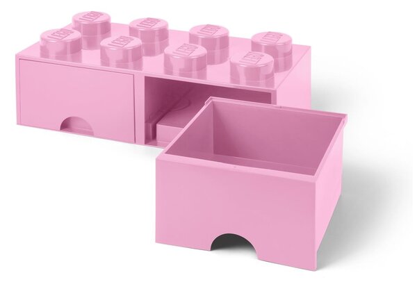 Svijetloružičasta kutija za pohranu s dvije ladice LEGO®