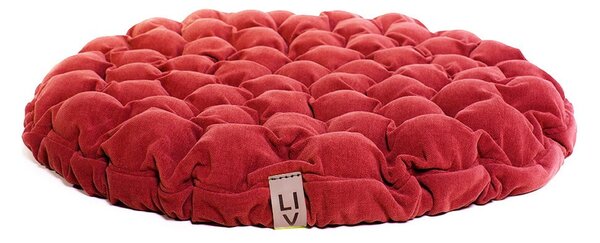 Crveni jastuk za sjedenje sa masažnim kuglicama Linda Vrňáková Bloom, promjer 75 cm