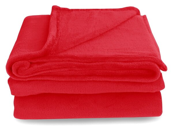 Crvena deka od mikrovlakana DecoKing Mic, 200 x 220 cm
