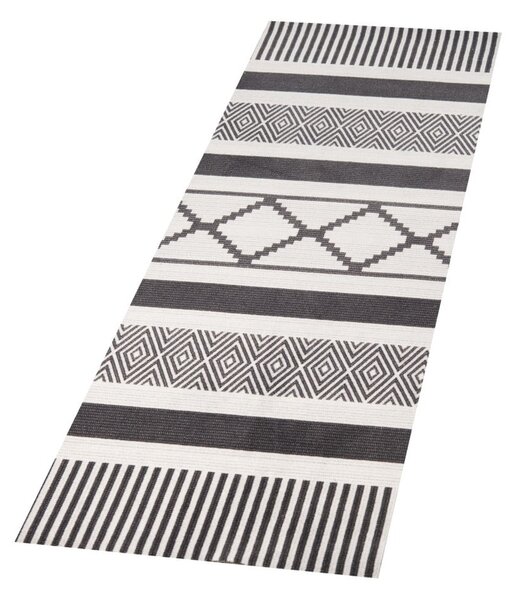 Crno-sivi kuhinjski tepih Hanse Home Line, 45 x 140 cm