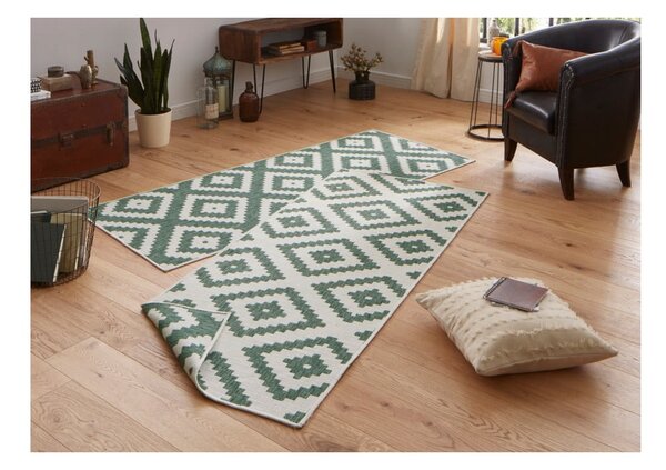 Krem-zeleni vanjski tepih NORTHRUGS Malta, 80 x 250 cm