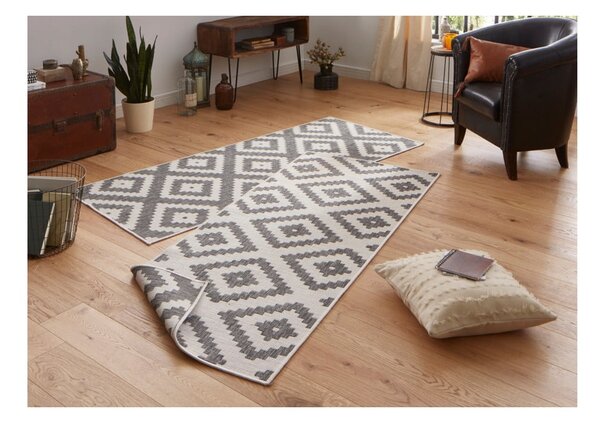 Sivi vanjski tepih NORTHRUGS Malta, 80 x 250 cm