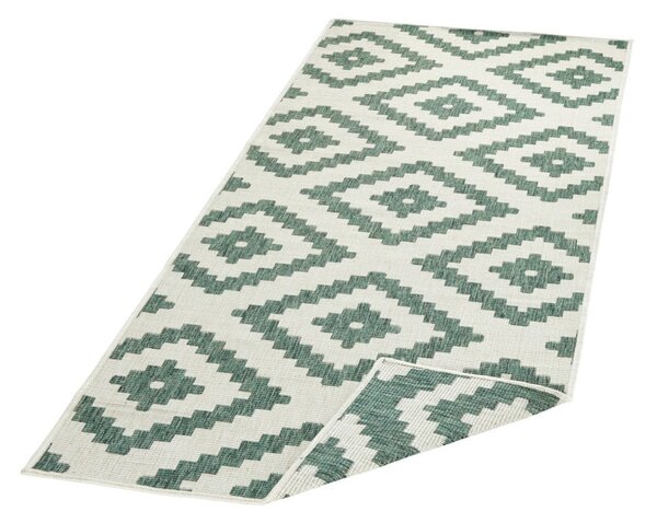 Krem-zeleni vanjski tepih NORTHRUGS Malta, 80 x 250 cm