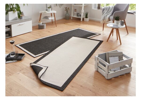 Krem-crni vanjski tepih NORTHRUGS Panama, 80 x 350 cm