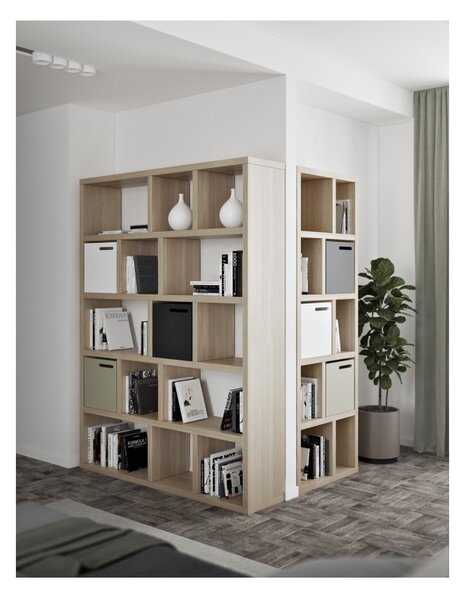 Biblioteka u dekoru hrasta u prirodnoj boji 150x198 cm Berlin – TemaHome