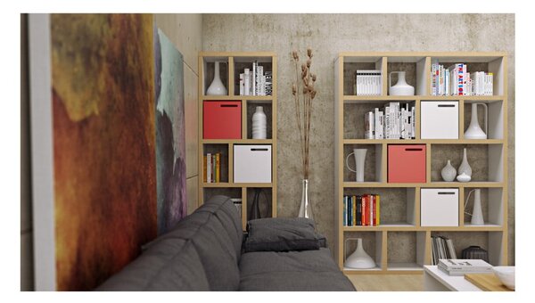 Bijela/u prirodnoj boji biblioteka 150x198 cm Berlin – TemaHome