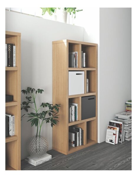 Biblioteka u dekoru hrasta u prirodnoj boji 70x159 cm Berlin – TemaHome
