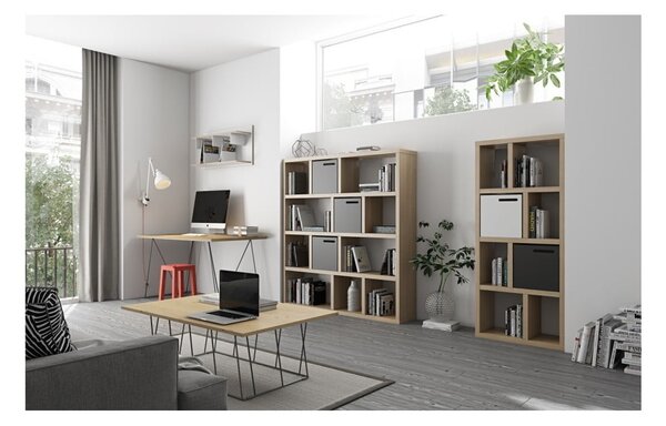 Biblioteka u dekoru hrasta u prirodnoj boji 70x159 cm Berlin – TemaHome