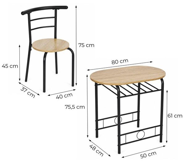 Blagovaonski set – kuhinjski stol i 2 stolice