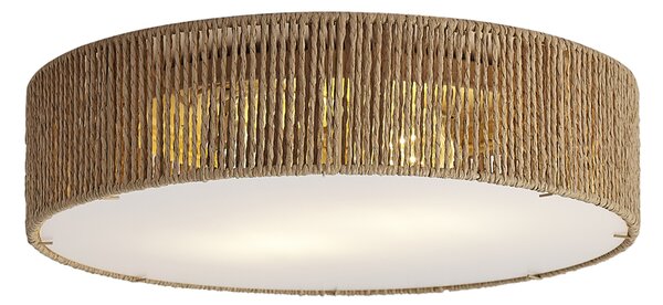 Japandi stropna svjetiljka prirodna sa sjenilom 38cm 2-svjetla - Luz