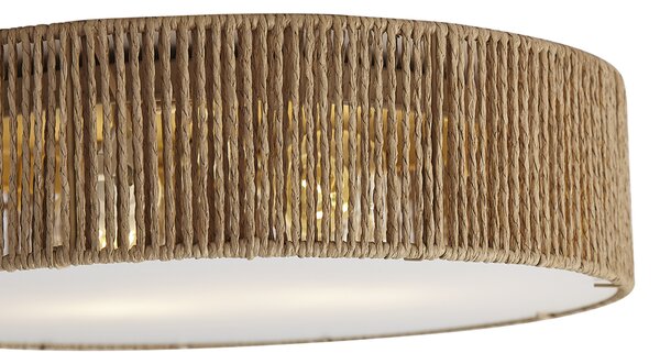Japandi stropna svjetiljka prirodna sa sjenilom 38cm 2-svjetla - Luz