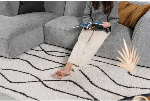 Bijeli/crni tepih 160x230 cm Routa – Universal