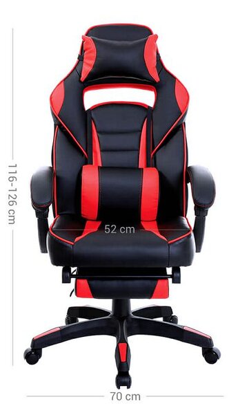 SONGMICS OBG73BRV1 Gaming chair, black-red