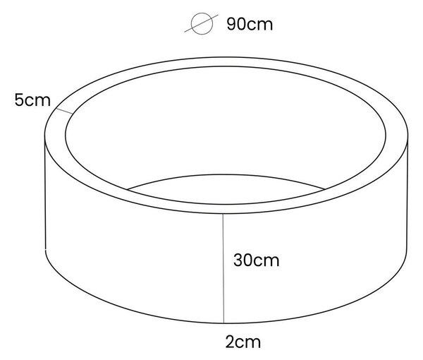 Krem baršunasti bazen s lopticama ø 90x30 cm Montessori – Meowbaby