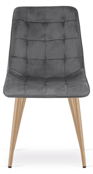 Blagovaonska stolica SPLIT VELVET, tamno siva
