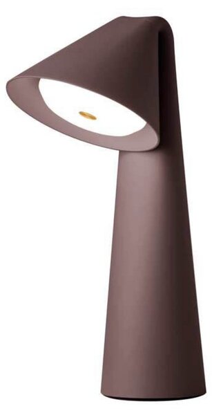 FRANDSEN LED punjiva stolna lampa Ami, smeđa, 32 cm, prigušljiva, prigušiva, Smeđa / hrđa, Dnevni boravak/blagovaonica, Plastika