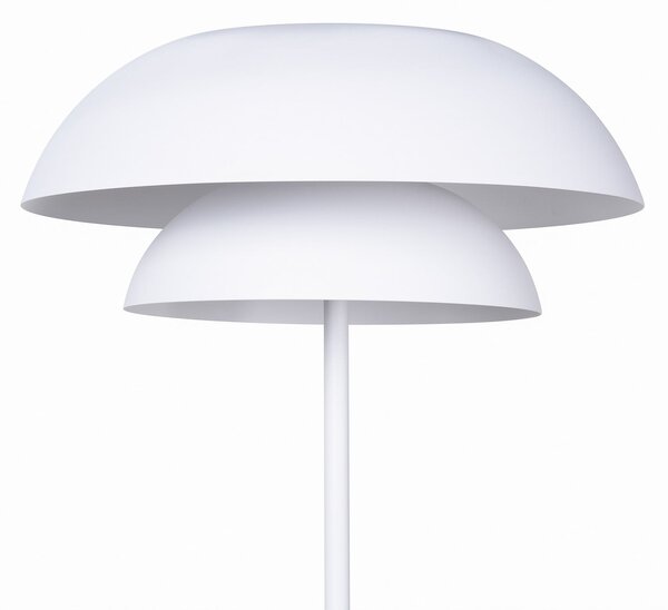 Lucande podna lampa Kellina, 151 cm, bijela, metal, E27, Bijela, Dnevni boravak/blagovaonica, Metal