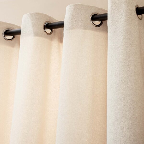 Krem zavjesa od boucle tkanine 140x260 cm Winona – douceur d'intérieur