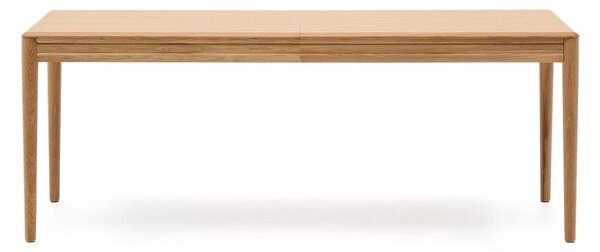 Proširiv blagovaonski stol s dodatnom pločom u dekoru hrasta 90x200 cm Lenon – Kave Home