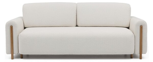Sklopiva/s prostorom za odlaganje sofa od bouclé tkanine boje slonovače 244 cm Arcadova – ELTAP