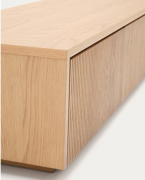 TV komoda u dekoru hrasta u prirodnoj boji 200x30x40 cm Helvine – Kave Home