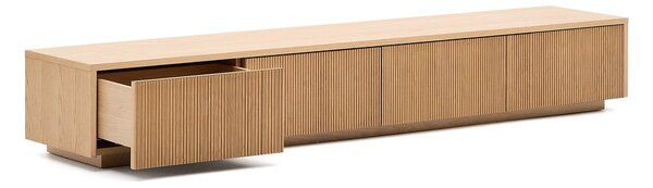 TV komoda u dekoru hrasta u prirodnoj boji 200x30x40 cm Helvine – Kave Home